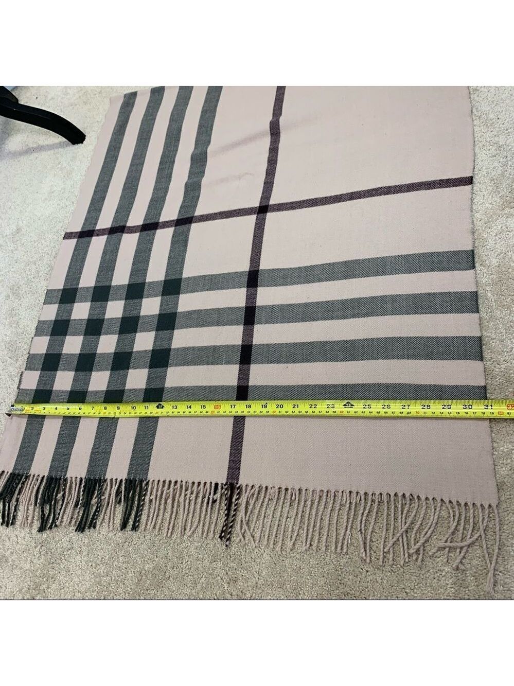 INDIGO pastel dusty rose pink burgundy gray fall winter warm soft blanket scarf - Picture 9 of 11